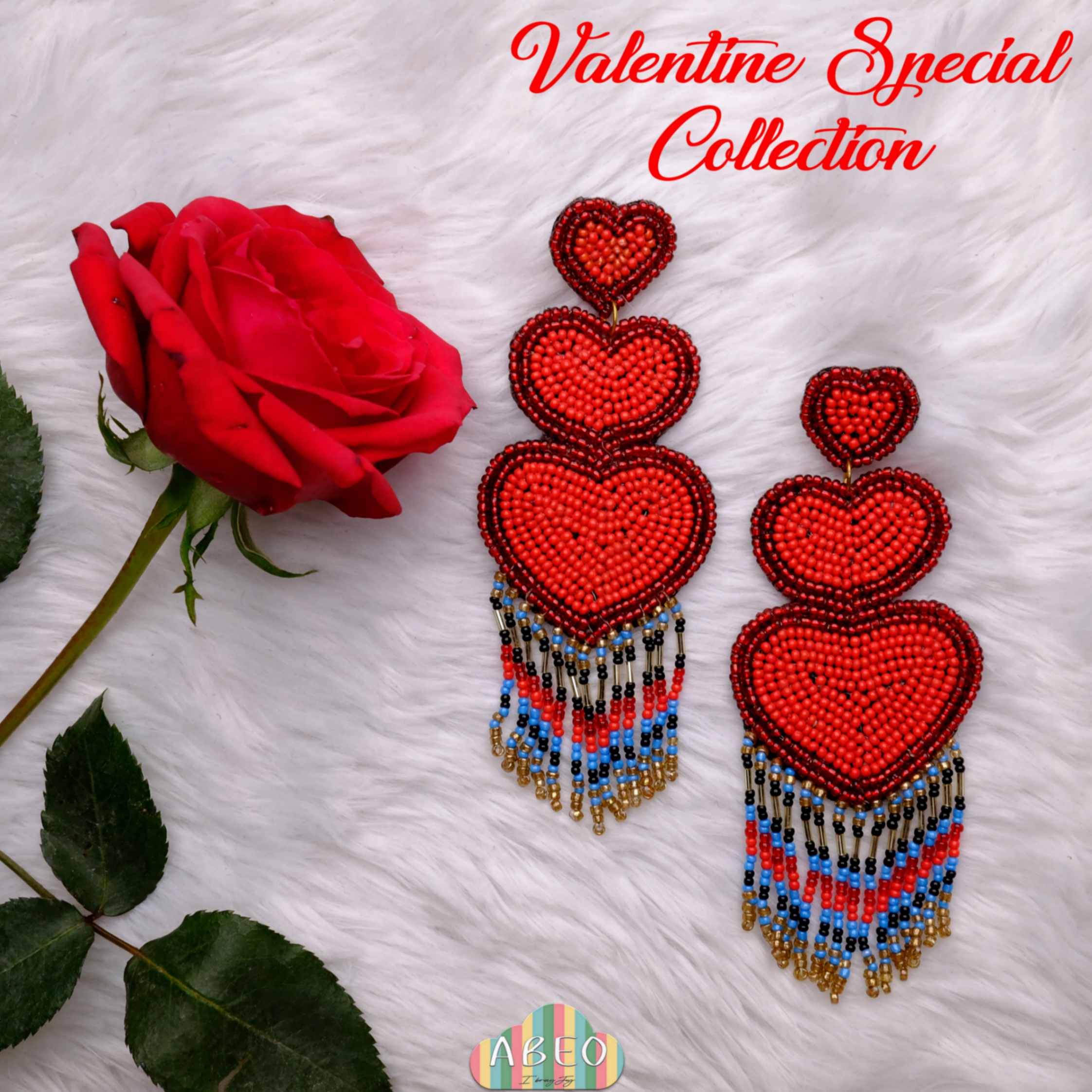 Dilwali Valentine Bead Earring