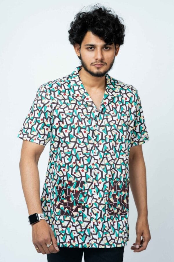 ABSTRACT HAND BLOCK PRINT SUMMER SHIRTS - Image 7