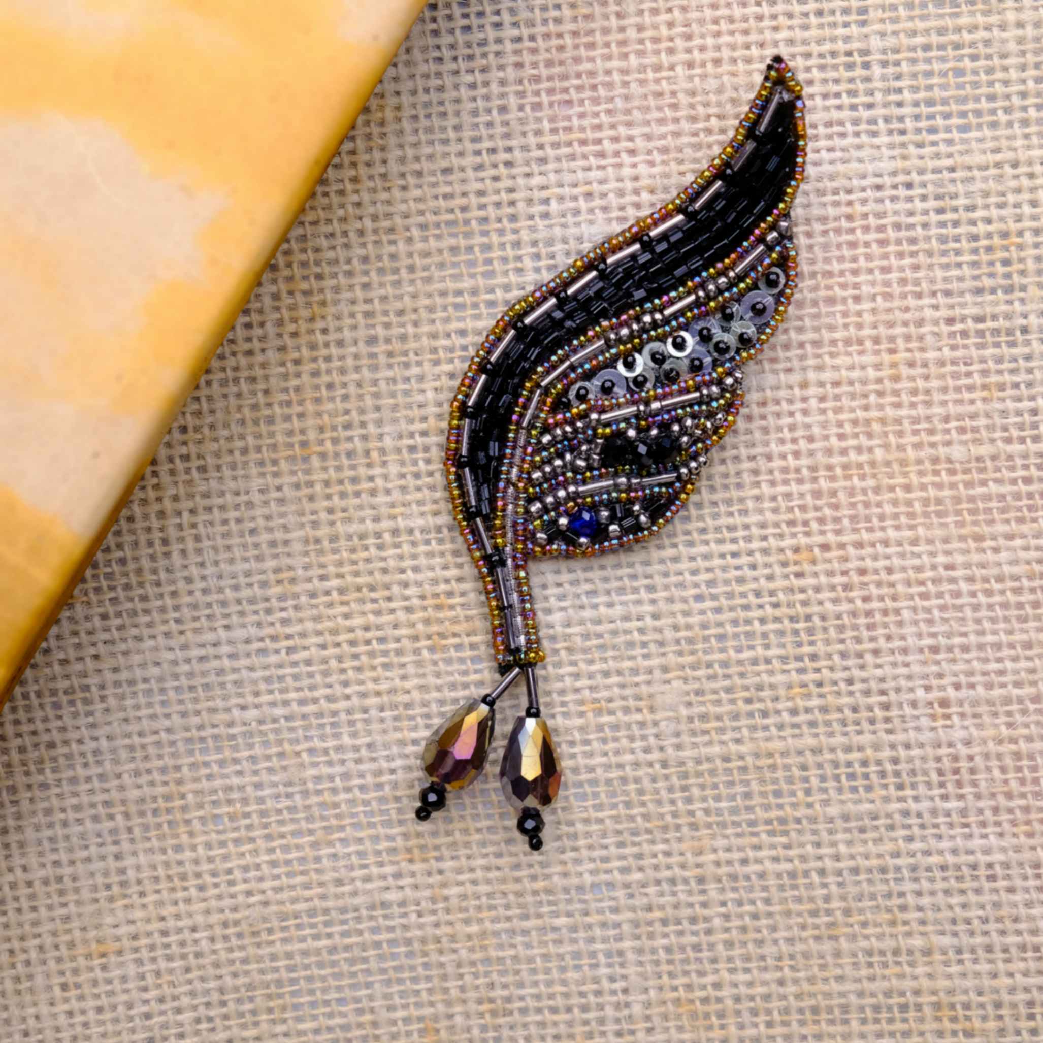 Black Feather Brooch