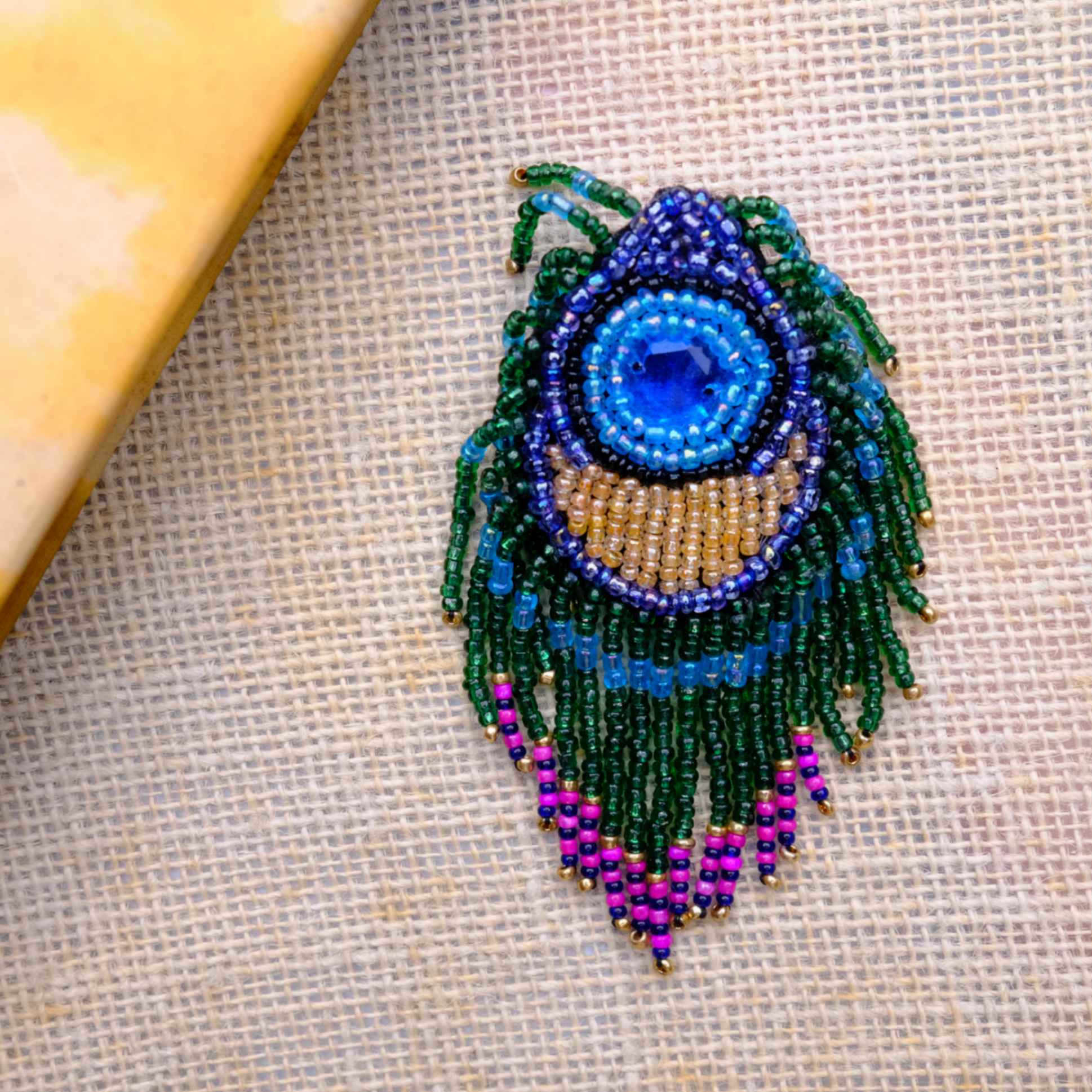 Peacock Feather Brooch