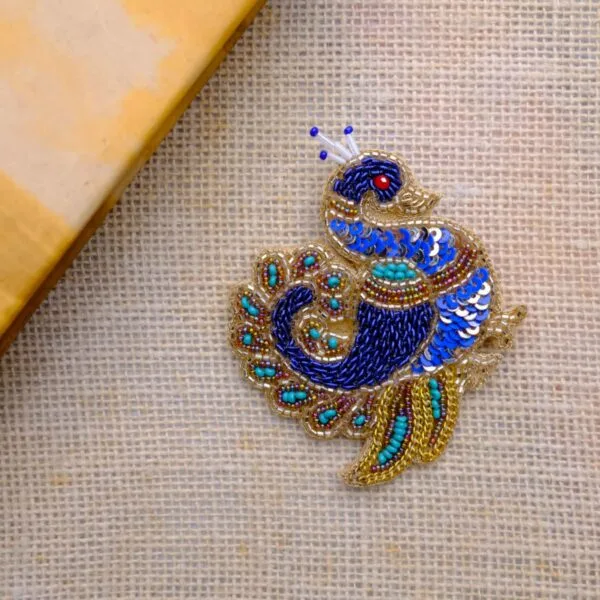 Peacock Bling Brooch