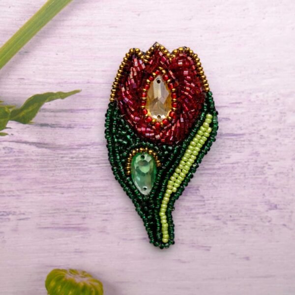 RedTulip Brooch