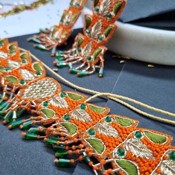 Malini (Gerua) - Indian-Wedding-Jewellery-Set