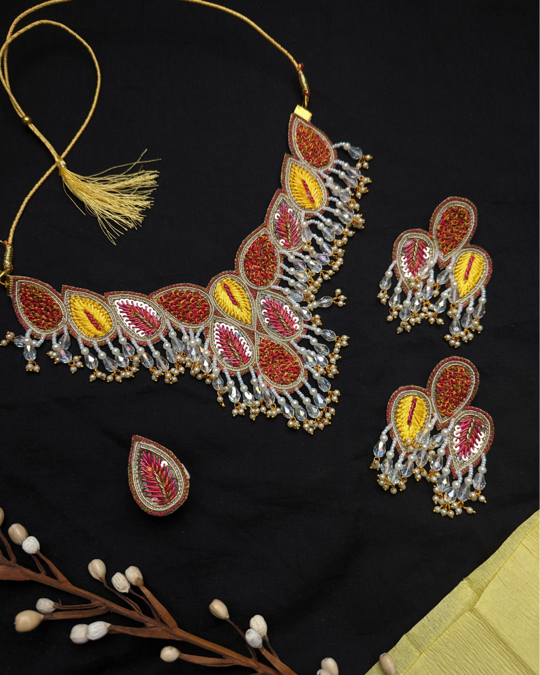 Mayuri – Neckpiece, Earrings and Ring