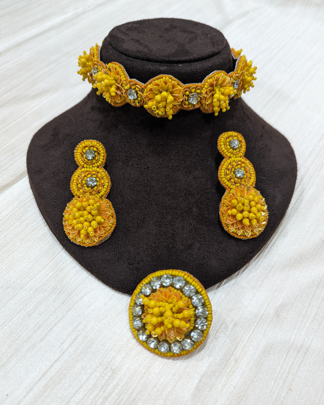 Milan (Haldi) – Neckpiece, Earrings and Ring