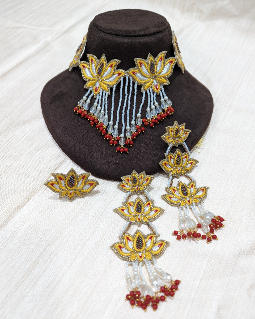 Navya Haar (Haldi) – Neckpiece, Earrings and Ring