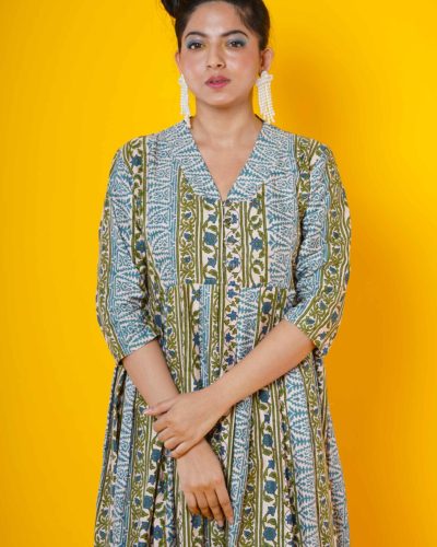 Cotton kalamkari print salwar suit 4